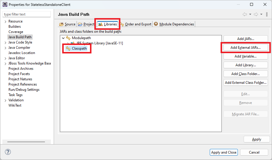 jboss-client.jar im Build Path (1)