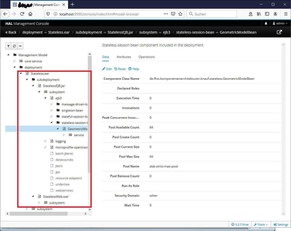 Console (Management Model, Stateless-Beispiel)